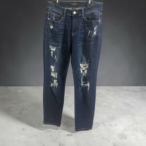 Judy Blue Distressed Dark Blue Women’s Jeans
